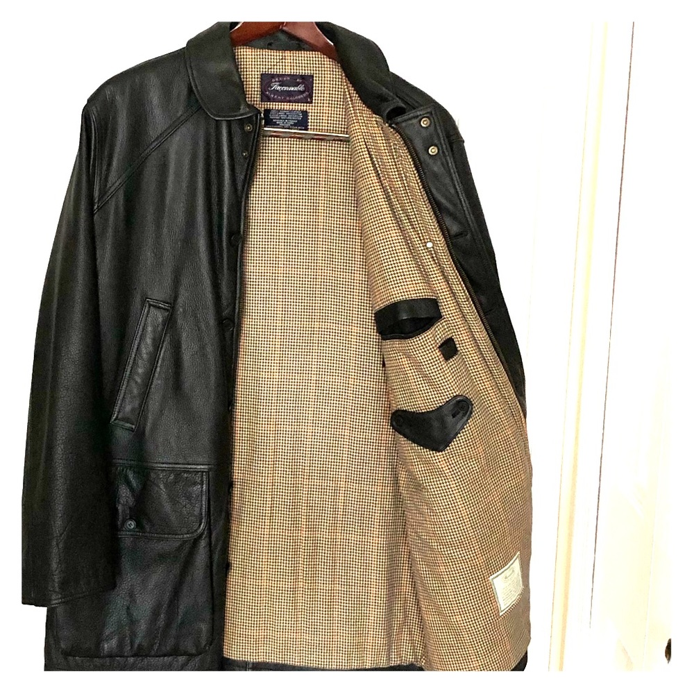Faconnable Men’s Leather Coat